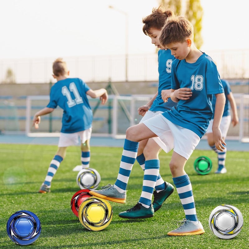 yasuwekik 6 Pack Operation Deflated Christmas Soccer Ball with Pump for Child,Items Bulk Deals Soccer Balls,Classic Soccer Balls with Mesh Sport Bag Pump Needle for Shoebox Gift Fillers Charity Donations - Image 5